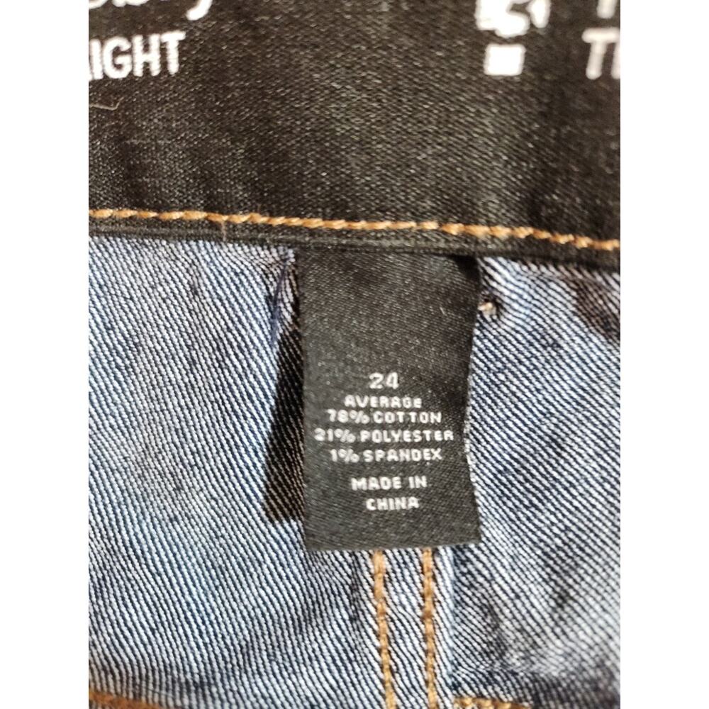 Lane Bryant Tighter Tummy Jeans Womens 24 Blue 43 X 30 Straight - Picture 8 of 13